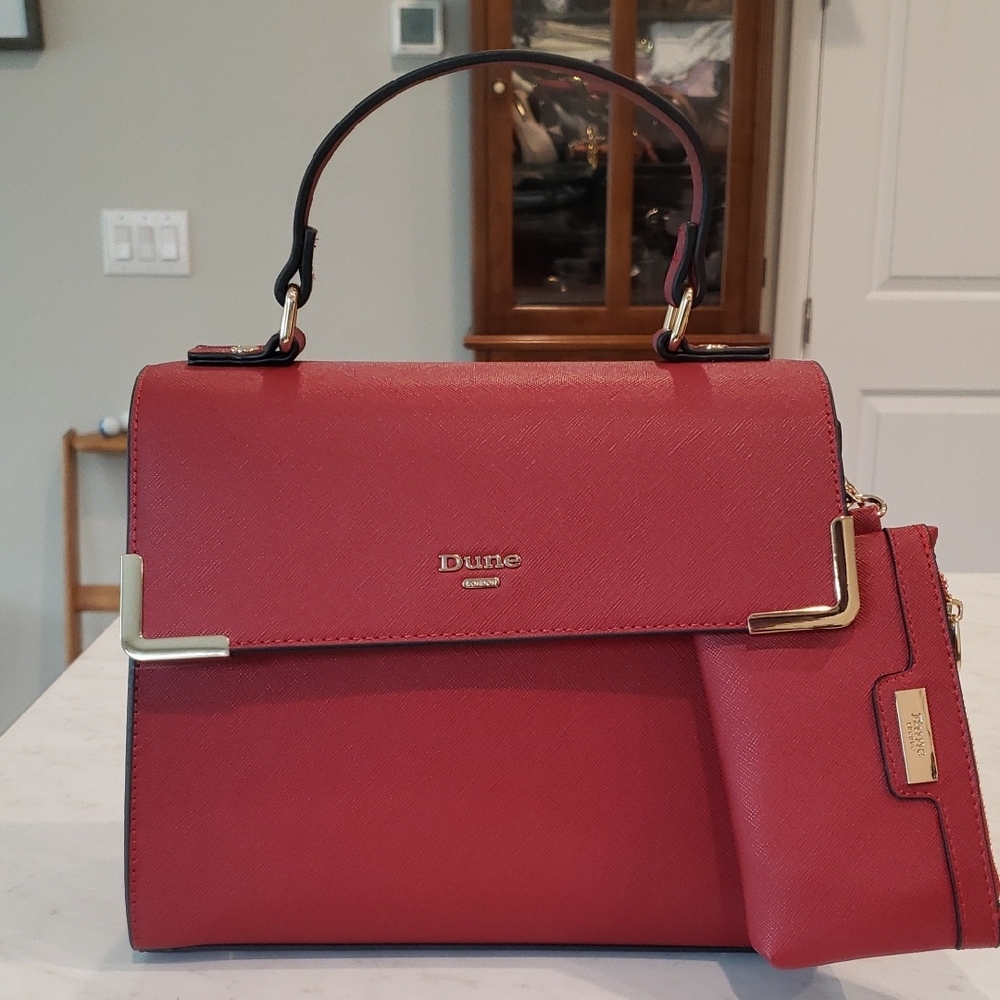 Dune London Scarlet Satchel with Pouch Size Small NWOT